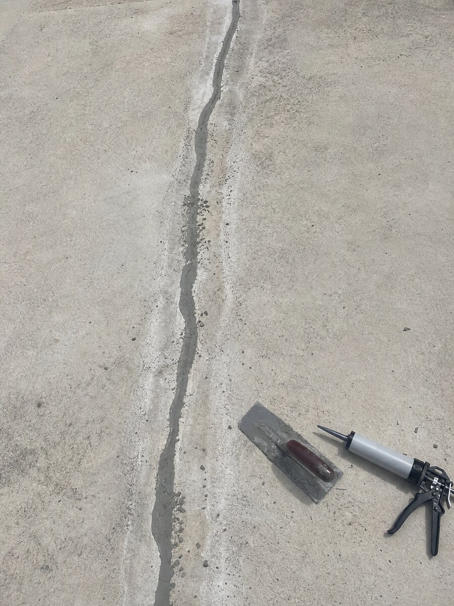 Concrete repair work detail for a Jensen Beach slab issue